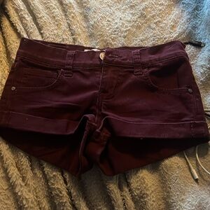 Burgundy Jean shorts